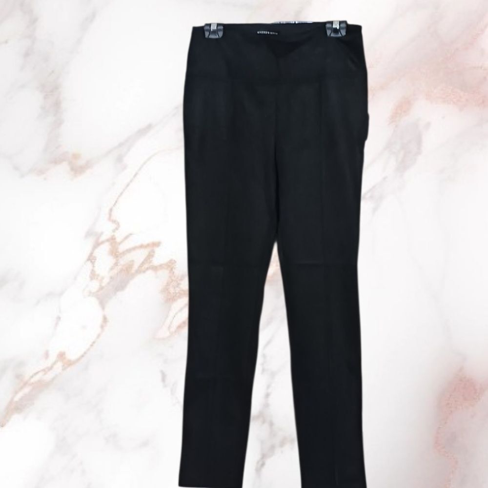 Andrew Marc Black Pants Pullon Soft Stretch. Women's S Inseam 29"